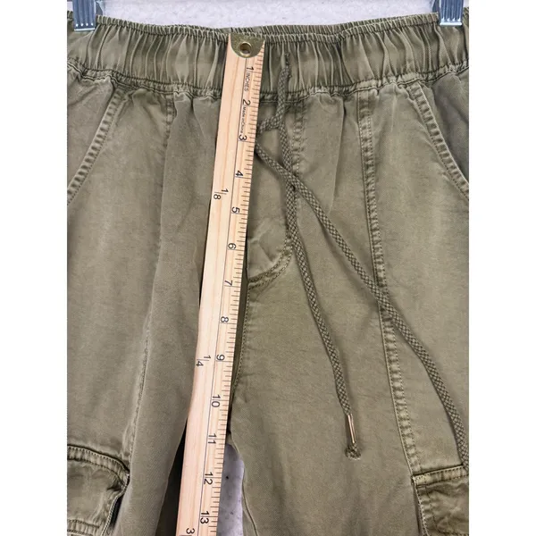 YFB Pants Womens Small‎ Green Lyocell Cargo Jogger Elastic Waist Cuffed Pockets - Image 7