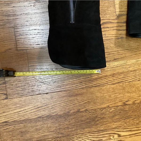 Suede over the knee boots. Black. Size 8 - Image 3