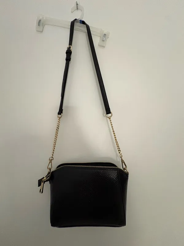 ALDO Black Crossbody Bag with Gold Accents - Image 2