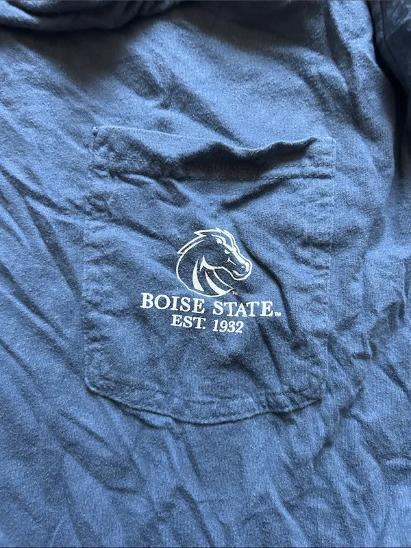 League Boise state Navy Long-Sleeve Pocket Tee - Image 3