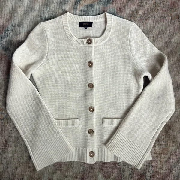 Quince Mongolian Cashmere Structured Cardigan - Image 2