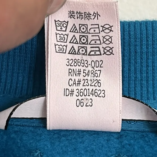 Women's Victoria's Secret Soft Fleece Round Neck‎ Sweatshirt Teal Size XL - Image 6