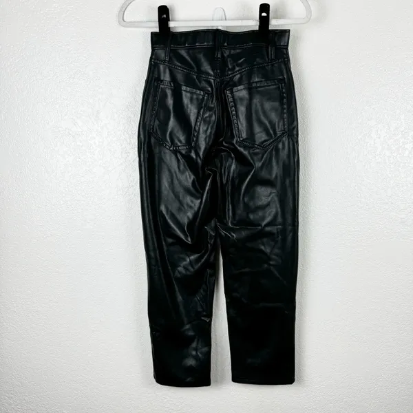 Abercrombie & Fitch Curve Love Vegan Leather Ankle Straight Pant Ultra High Rise - Image 3