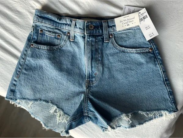 90s Relaxed Cut-Off Abercrombie Shorts High-Rise - Image 3