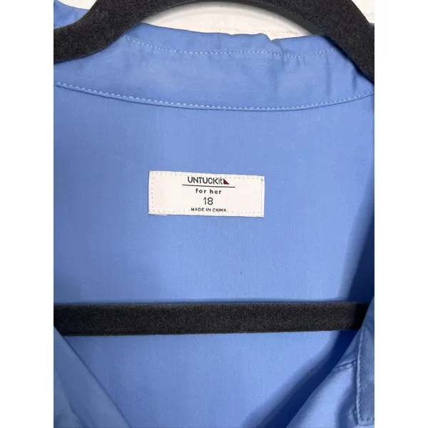 UNTUCKit Meryl Dress Women's Blue Green Colorblock Long Sleeve Plus Size 18 - Image 3