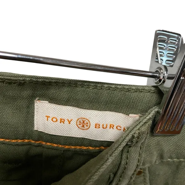 Tory Burch‎ Womens Sz 26 Agave Green Flared Leg Trouser Pants Denim Bootcut - Image 3