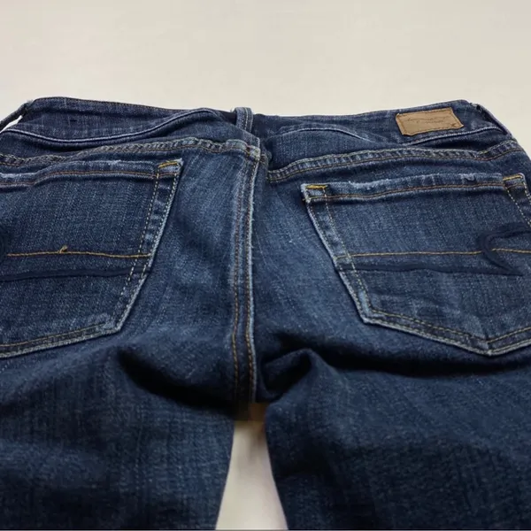 American Eagle Stretch Artist Crop‎ Jean Dark Was Denim Womens Size 0 - Image 10