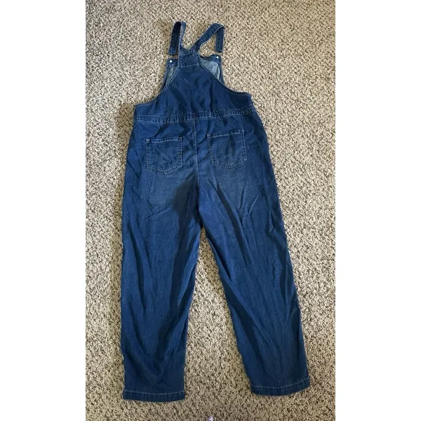 Time and Tru Women's Denim Drawstring‎ Overalls Size Small (4-6) - Image 6