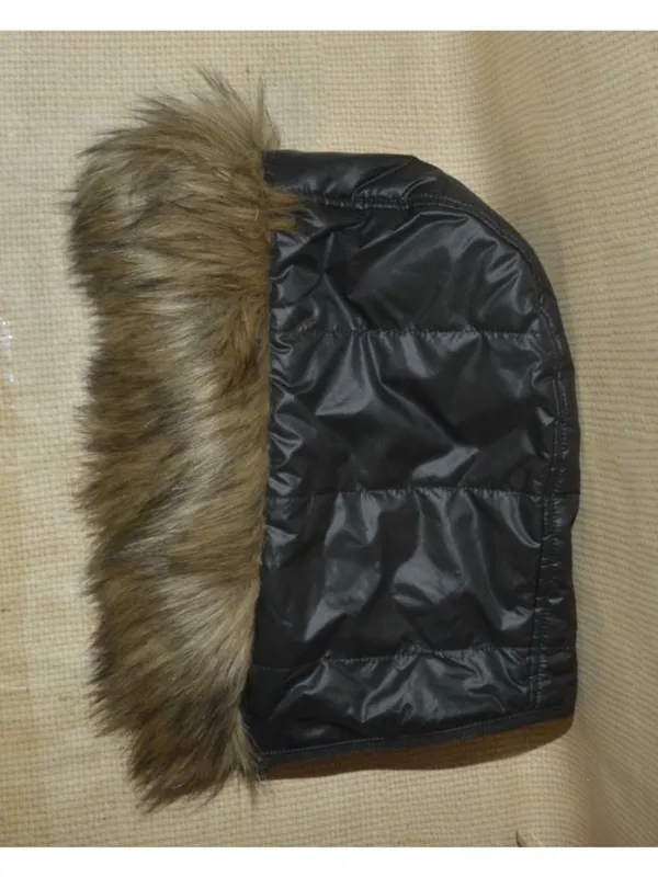 Gallery New York Womens L Long Maxi Puffer Coat Black Faux Fur Hood Quilted - Image 13
