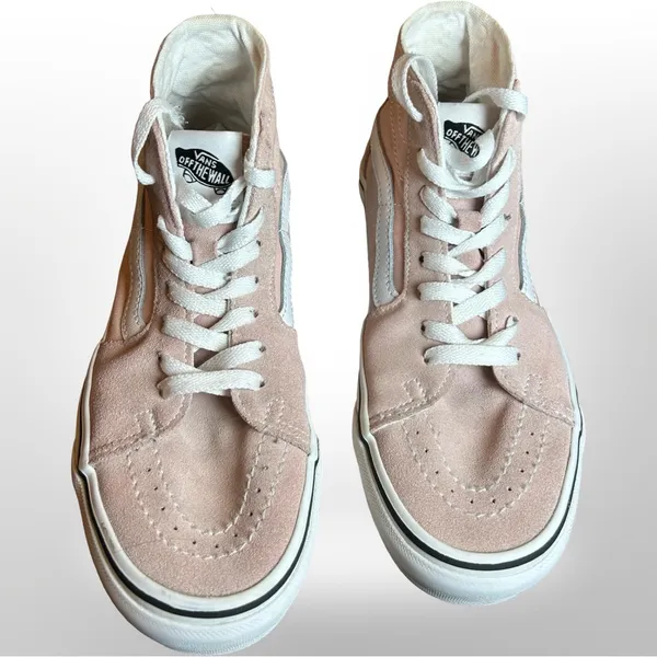 Pink & White Vans High-Top Sneakers – Women’s 6.5/ Men’s 5 - Image 5