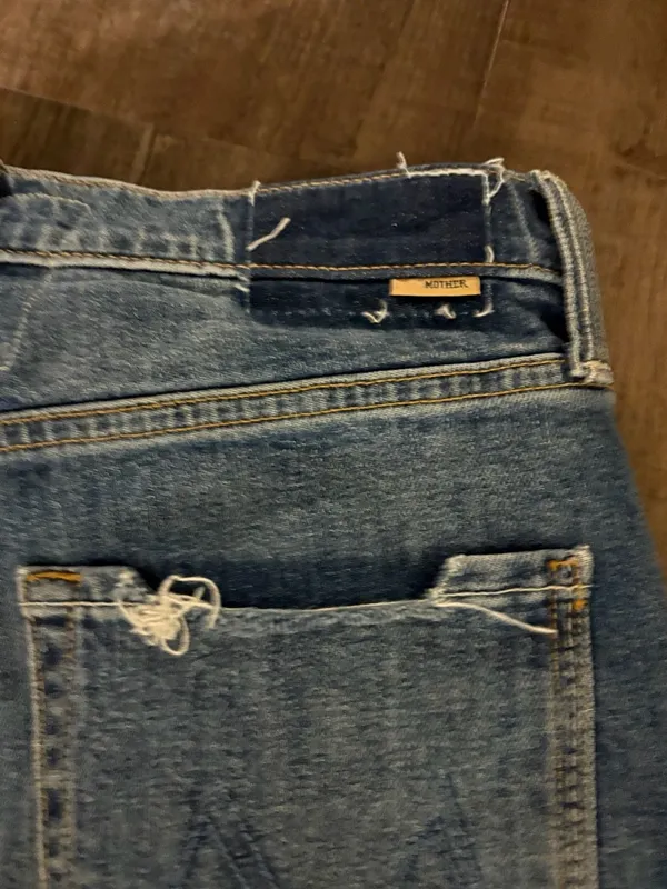 MOTHER The Study Hover High-Waisted Straight Jeans Peaches And Screams - Image 6