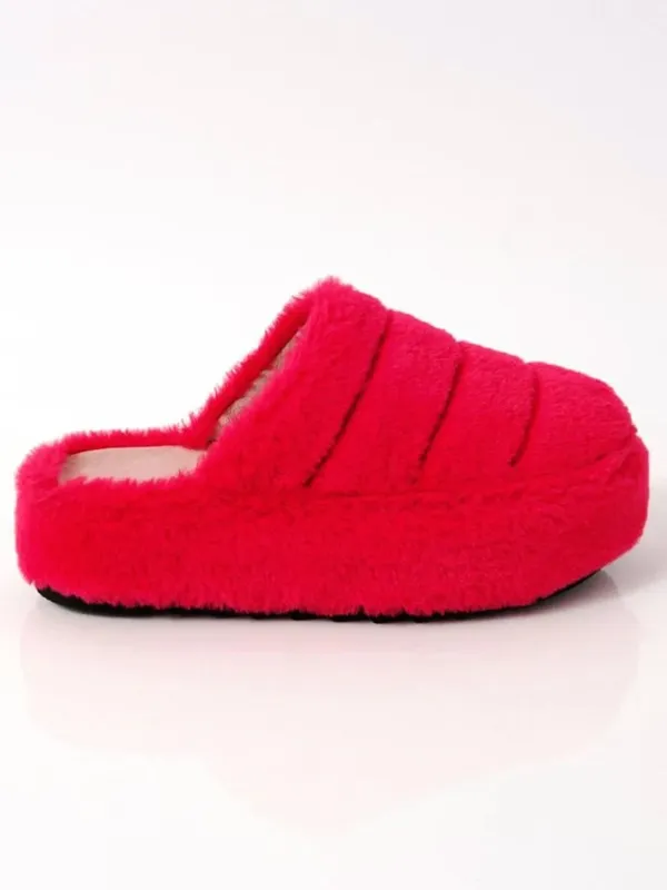 FREE PEOPLE NIB NWT It's A Vibe Platform Slippers / Dragon Fruit - Image 6