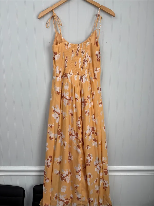Abercrombie & Fitch Tie Strap Sleeveless Floral Midi Dress Women Size Small NWT - Image 2