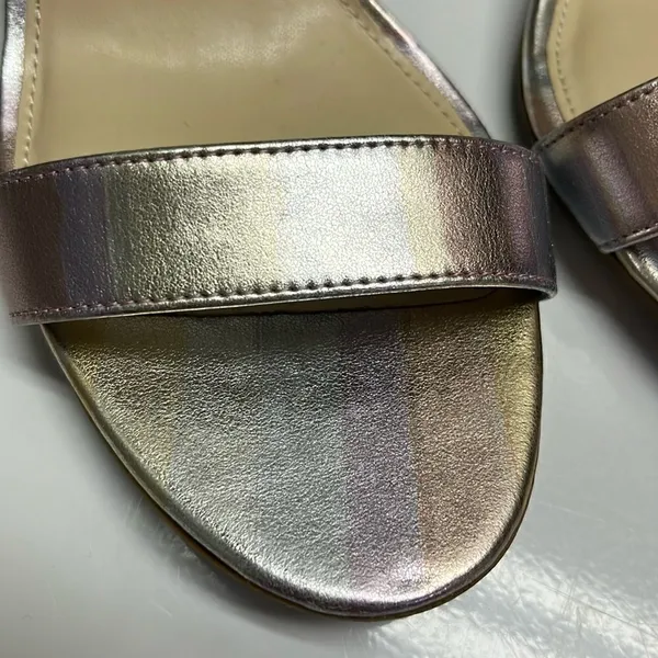 Circus by Sam Edelman Metallic Striped Strappy Adjustable Ankle Block Heels- 7.5 - Image 4