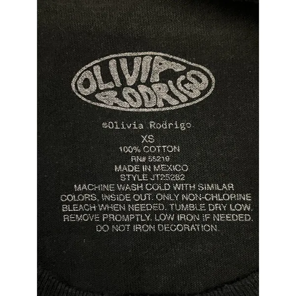 Olivia Rodrigo Sour Shirt Womens XS Black Album Cover Graphic Tee T-Shirt Music - Image 6