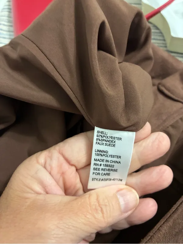 Evereve Brown Faux Suede A-Line Mini Skirt size 29 (8) - Image 4