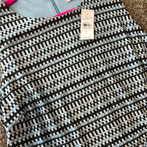 NWT LOFT Blue Boho Pattern Dress - Image 7