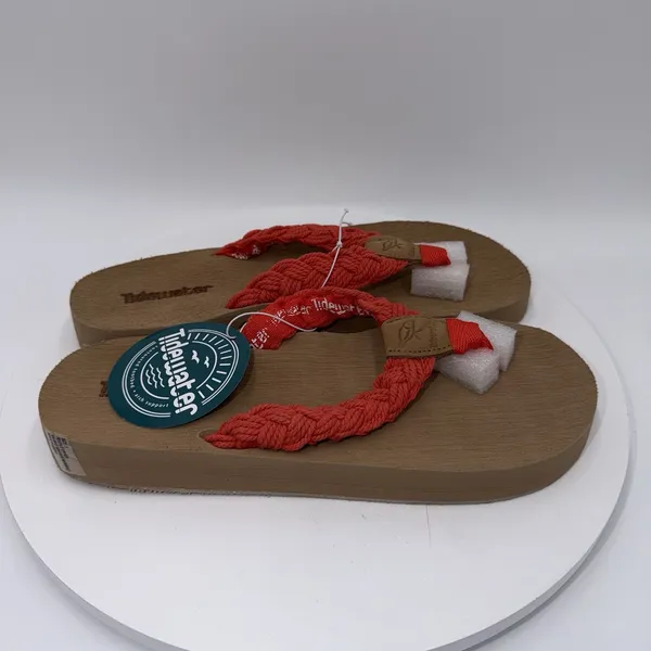 NWOB Tidewater Harbor Hot Coral Flip Flops Arch Support Comfort Sandals Size 9 - Image 2