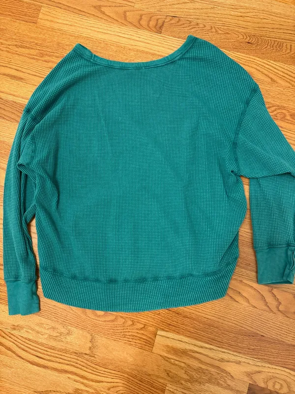 OFFLINE by Aerie green waffle knit weater - Image 4