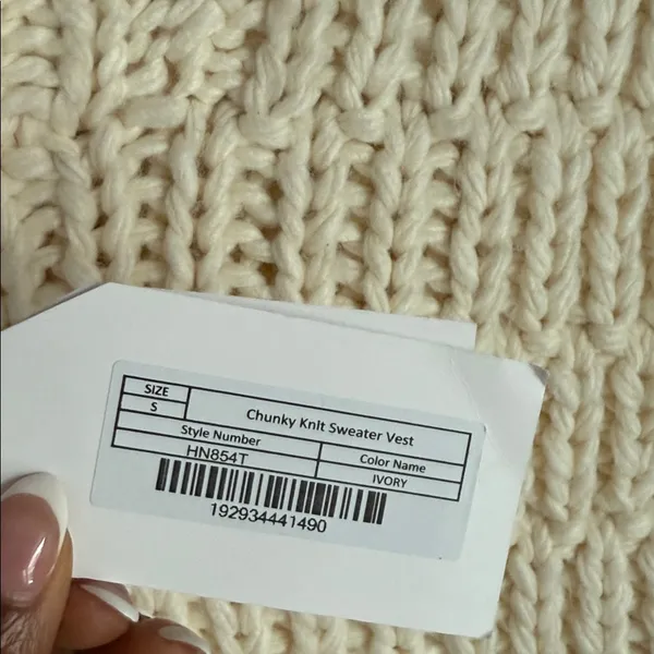 NEW Anthropologie English Factory Chunky Sweater Vest Small - Image 7