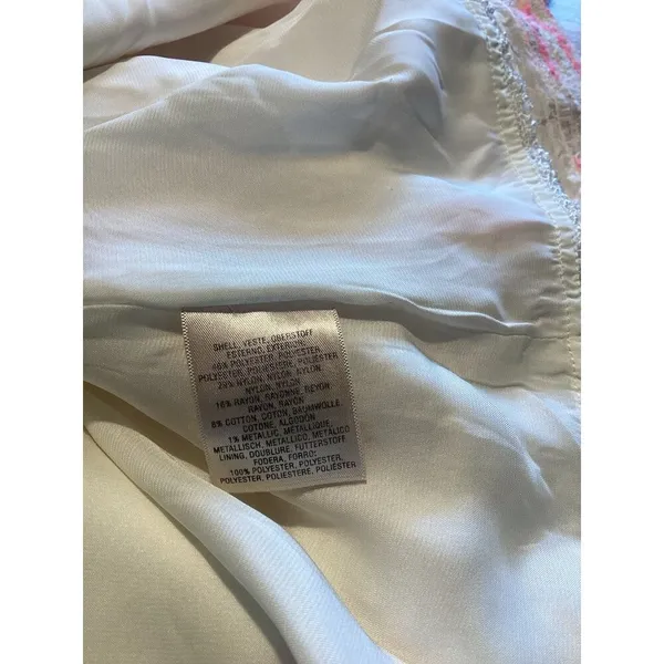 Anthropologie Moulinette Soeurs Tweed Pasteque Dress Size 6‎ White Pink Wedding - Image 11