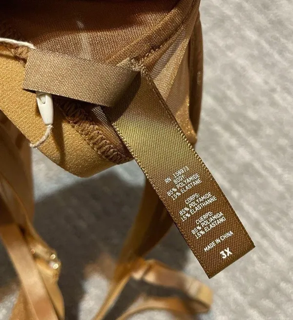 SKIMS Sparkle Glissenette Front Close Triangle Bralette Tan Brown Chai 3X NWT - Image 7