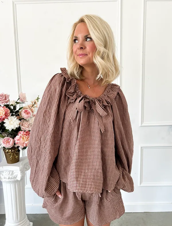 Brown Gingham Set Size L - Image 2