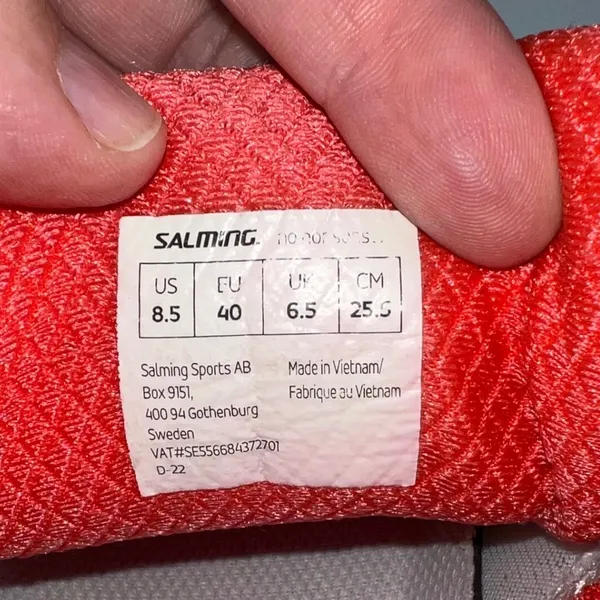 Salming Recoil Kobra Indoor Court Shoes Size 8.5 Squash Volleyball Sneakers EUC - Image 12