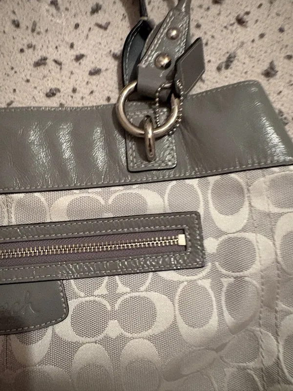 COACH Brooke Jacquard‎ Satchel Handbag Gray J1072-F15533 - Image 5