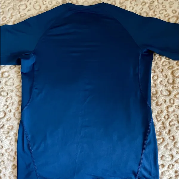 Blue Long Sleeve Workout Shirt - Image 2