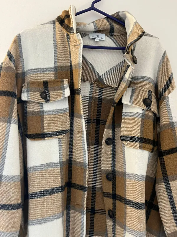 urban daizy plaid shacket  - Image 2