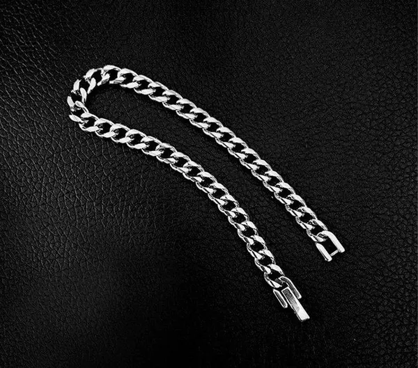 Titanium Steel Link Chain Bracelet for Men Women,Personality Punk Hip Hop Bracelet - Image 5