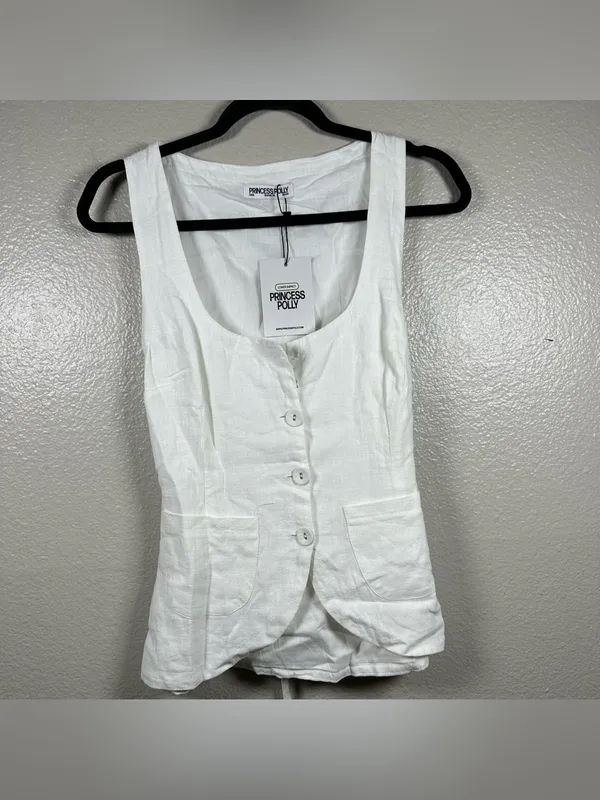 Princess Polly Spirito vest top white SZ:6 - Image 4