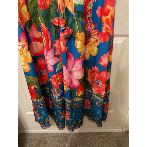 NWOT SHEIN Curve V-Neck Tropical Floral Maxi Dress, 1XL - Image 6