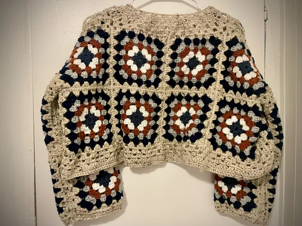 Handmade crochet cropped cardigan  - Image 2