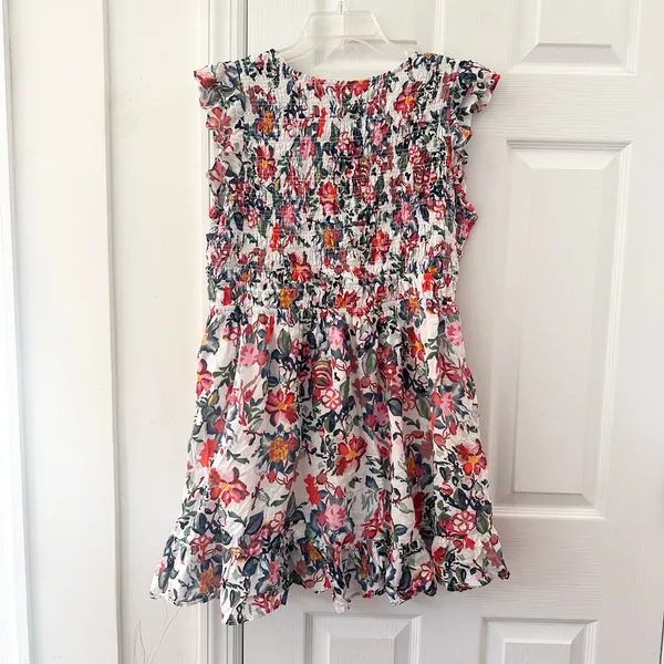 By Anthropologie The Peregrine Mini Dress Multicolor Floral Print Large XL READ - Image 7