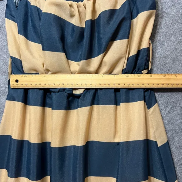 Poetry‎ Striped Maxi Dress Womens Medium Strapless Sleeveless Casual - Image 2