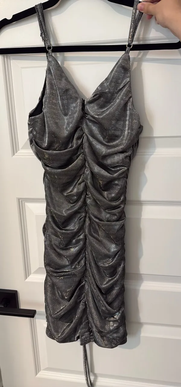 Wild Honey Boutique Silver Bodycon Dress - Image 2