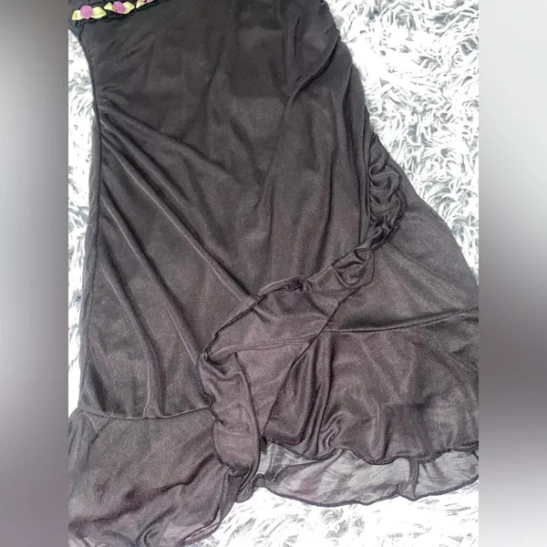 Dollskill Delia’s Black mesh ruffle slip dress - Image 3