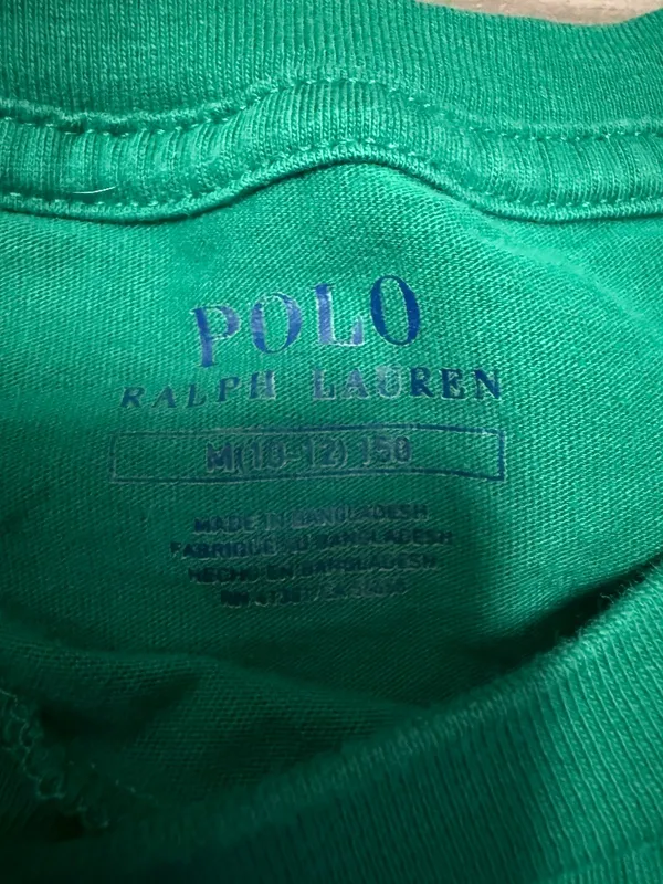 Polo Ralph Lauren Green Pony Baby Tee Fitted Cotton Top XS - Image 3