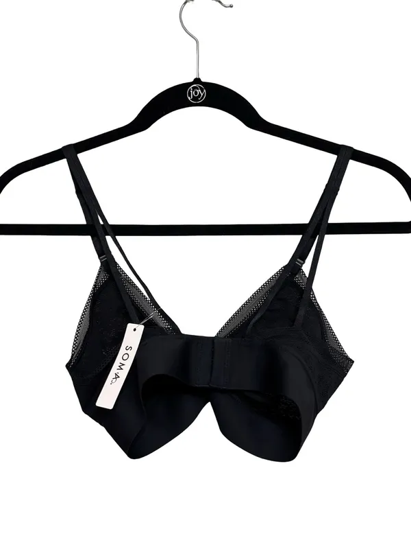 NEW Soma Triangle Lace Bralette in Black - Size S - Image 3
