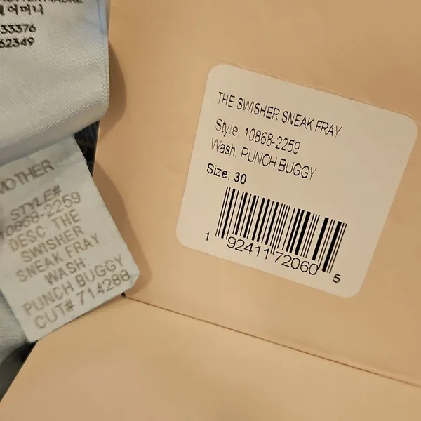 💕MOTHER💕 The Swisher Sneak Fray Jeans ~ Punch Buggy 30 NWT - Image 17