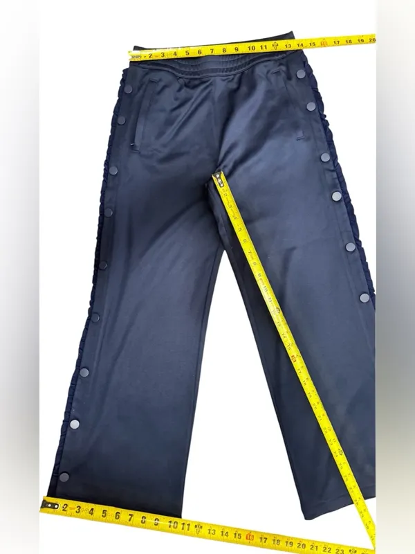 Tory Burch Women’s Navy Wide-Leg Button-Trim Pants Size Small - Image 13