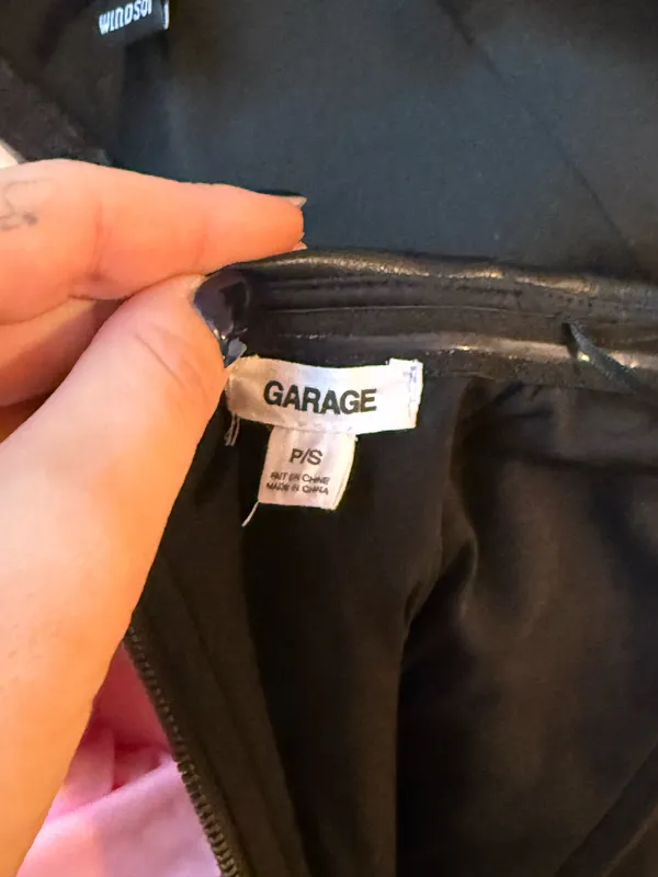 Garage Black pleather dres - Image 3