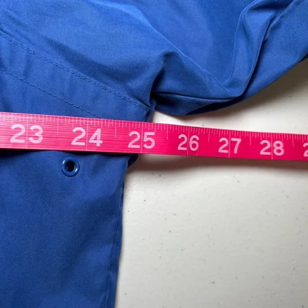 Vintage Norm Thompson Blue Windbreaker Jacket Women's XL Knit Lined‎ Zip Front - Image 7