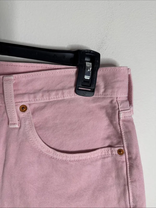 Levi’s 501 Original Fit Pink Rigid Denim High Rise Jean Cutoff Shorts size 30 - Image 6