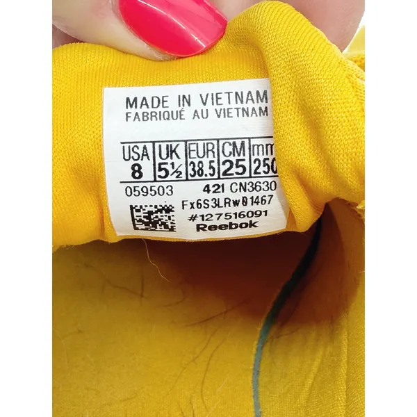 Reebok Royal Ultra Women 8 Yellow CN3630 DMX Suede Sneakers - Image 9