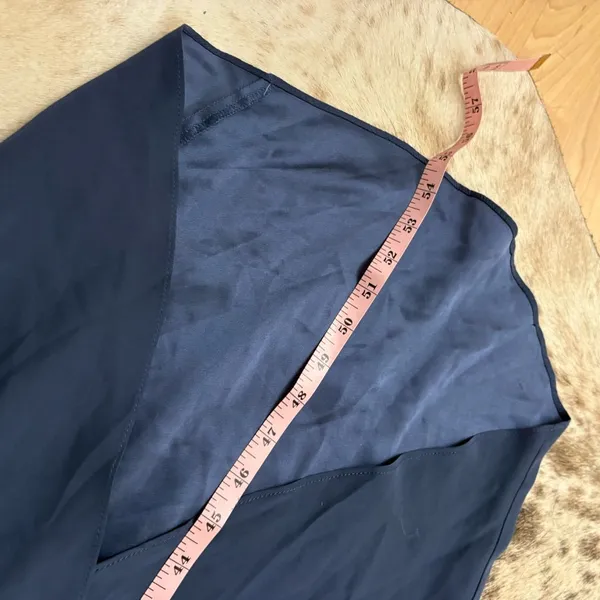 AMANDA UPRICHARD‎ Blue Tulip Silk Midi Dress Size Small - Image 8