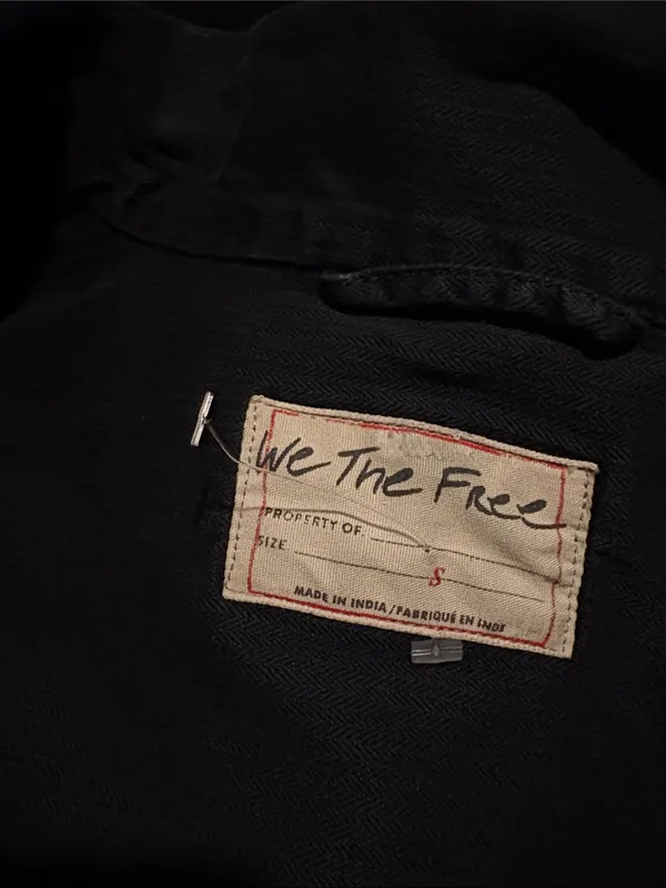 Free People We The Free Arya Utility Jacket Black Small NWOT - Image 11