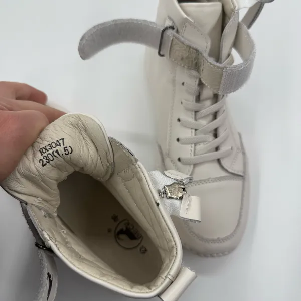Laceup Box Boots Round Toe Leather Winter Ankle Boots Nonslip High Top Sneakers - Image 8